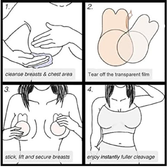 Adhesive Push Up Strapless Bra - Picture 7 of 11